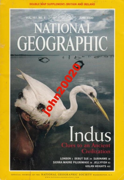 NATIONAL GEOGRAPHIC JUNE 2000.INDUS,DINOSAUR