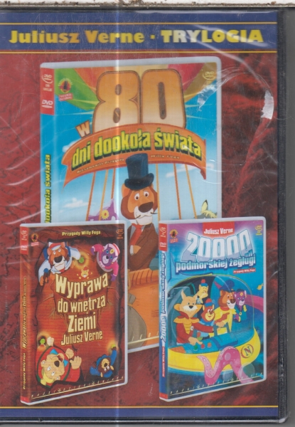 J VERNE TRYLOGIA W 80 DNI WYPRAWA,20000 MIL DVD