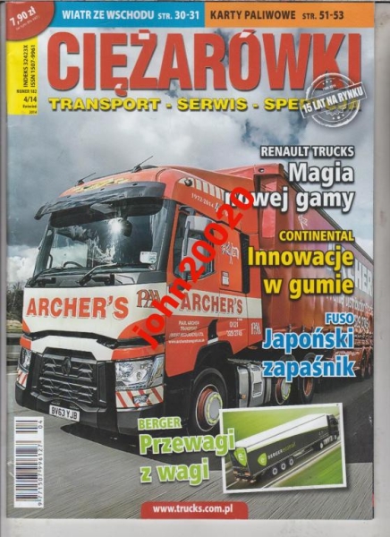 4/204 CIĘŻARÓWKI.KARTY PALIWOWE,RENAULT TRUCKS