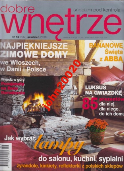 12/2008 DOBRE WNĘTRZE.NAJPIĘKNIEJSZE ZIMOWE DOMY
