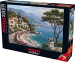 PUZZLE 2000 DOMY NAD JEZIOREM NOWE FOLIA 
