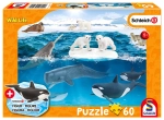 PUZZLE 60 SCHLEICH ŻYCIE NA ARKTYCE FIGURKA NOWE FOLIA