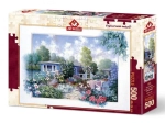 PUZZLE 500 DOMEK LETNISKOWY Z PIĘKNYM OGRODEM NOWE 
