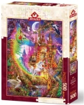 PUZZLE 500 TĘCZOWY ZAMEK NOWE FOLIA 