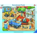 PUZZLE W RAMCE 40 WIELKIE POJAZDY BUDOWLANE NOWE FOLIA