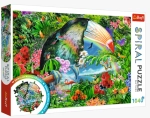 PUZZLE SPIRALNE 1040 TROPIKALNE ZWIERZĘTA NOWE FOLIA 