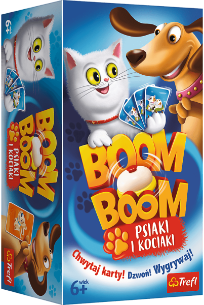 BOOM BOOM PSIAKI I KOCIAKI GRA PLANSZOWA NOWA