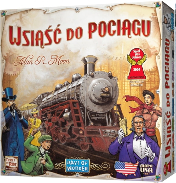 WSIĄŚĆ DO POCIĄGU USA GRA PLANSZOWA NOWA