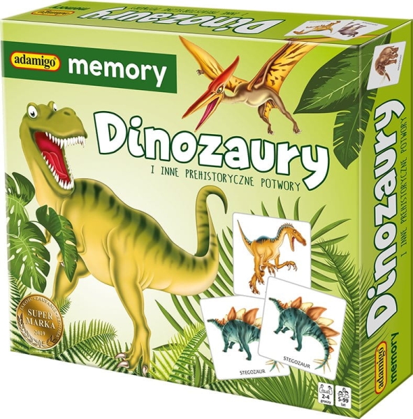 MEMORY DINOZAURY GRA PLANSZOWA NOWA 