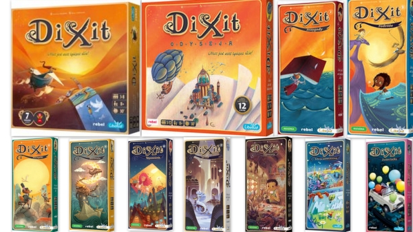 DIXIT NOWA EDYCJA ODYSSEY  PRZYGODY PODRÓŻE POCZĄTKI MARZENIA  WSPOMIENIA WIZJE HARMONIA  JUBILEUSZOWA  ZWIERCIADŁA 