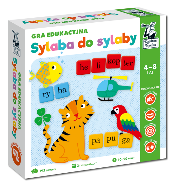 SYLABA DO SYLABY GRA EDUKACYJNA PLANSZOWA 