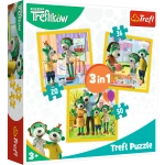 PUZZLE 3W1 RODZINA TREFLIKÓW RAZEM JEST WESOŁO