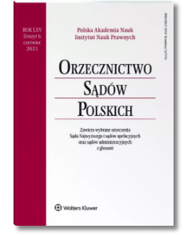 ORZECZNICTWO SĄDÓW POLSKICH WOLTERS KLUWER NOWA