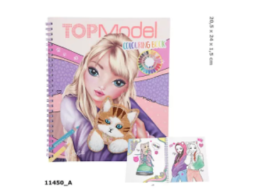 KOLOROWANKA Z PLUSZOWYM KOTKIEM TOPMODEL NOWA