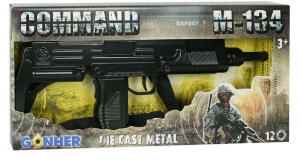 KARABIN MASZYNOWY METALOWY M134 Z EFEKTAMI NOWY