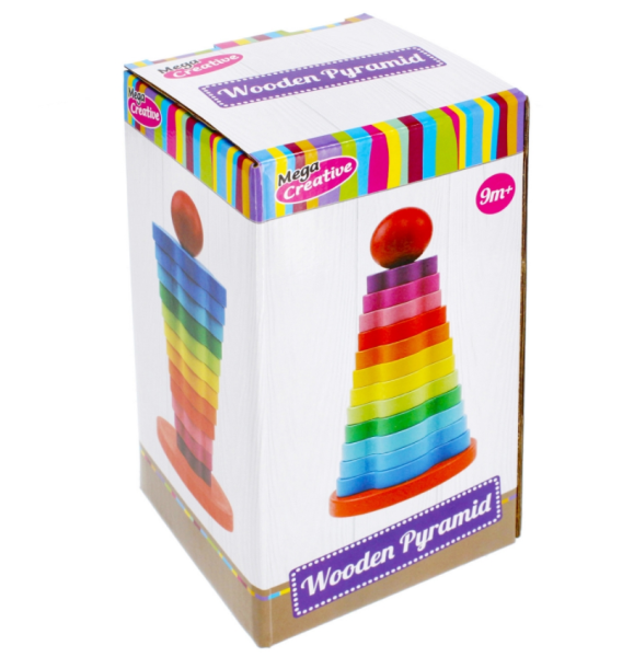 PIRAMIDKA DREWNIANA WOODEN NOWA