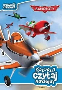 DISNEY SAMOLOTY KOLORUJ CZYTAJ NAKLEJAJ 