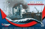 MODEL NIEMIECKIEGO OKRĘTU TORPEDOWEGO V 106 1:400