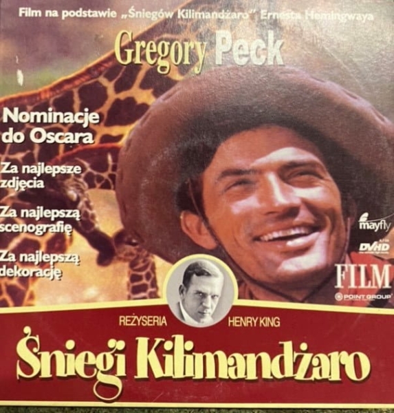 ŚNIEGI KILIMANDŻARO DVD GREGORY PECK KING HAYWARD