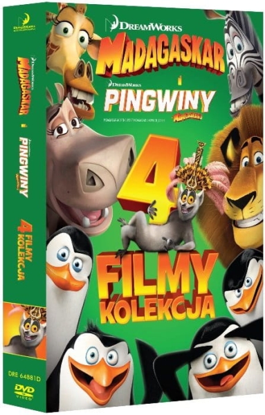 MADAGASKAR TRYLOGIA PINGWINY Z MADAGASKARU 4 DVD
