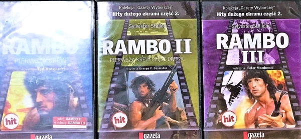 RAMBO 1-3 DVD STALLONE KOTCHEFF COSMATOS 
