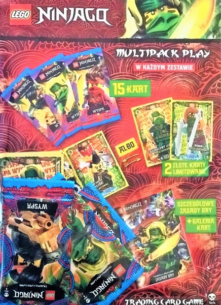 LEGO NINJAGO GRA PLANSZA 15 KART 2 ZŁOTE KARTY 