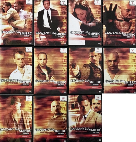 SKAZANY NA ŚMIERĆ SEZON 2 ZESTAW ODC 1-11 DVD MILLER 
