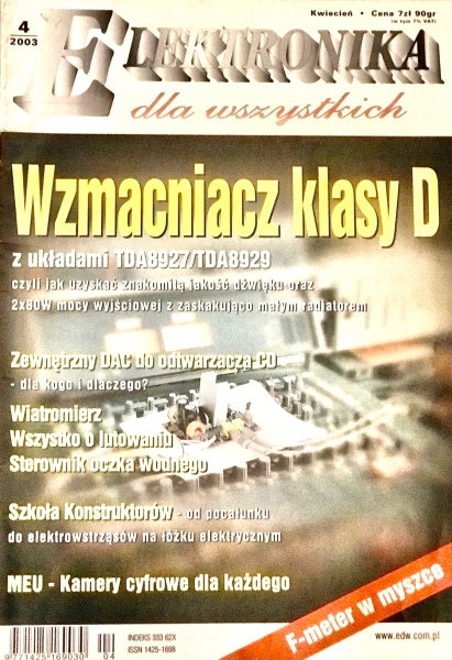 4/2003 ELEKTRONIKA WZMACNIACZ KLASY TDA