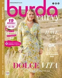 2/2024 BURDA CURVY MODELE 46-56 ROMANTYCZNE FASONY FRANCUSKI STYL