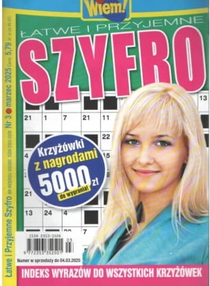 3/2025 ŁATWE I PRZYJEMNE SZYFRO KRZYŻÓWKI