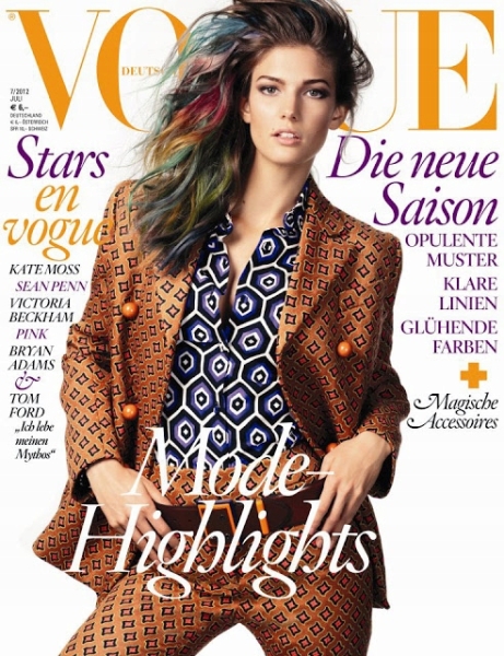 7/2012 VOGUE KATE MOSS VICTORIA BECKHAM PINK