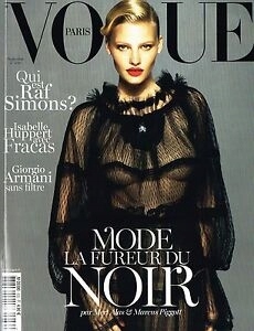 9/2012 VOGUE PARIS ISABELLE HUPPERT RAF SIMONS