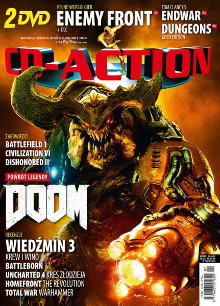 7/2016 CD-ACTION ENEMY FRONT DOOM WIEDŹMIN 3