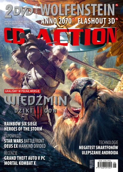 6/2015 CD-ACTION WIEDŹMIN DZIKI GON STAR WARS GTA 5