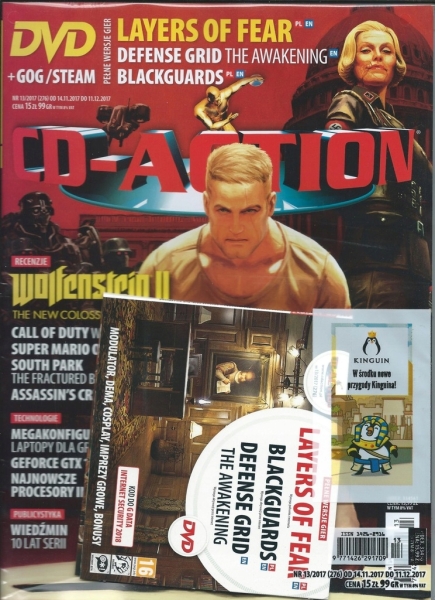 13/2017 CD ACTION DVD LAYERS OF FEAR WIEDŹMIN 10 LAT FOLIA