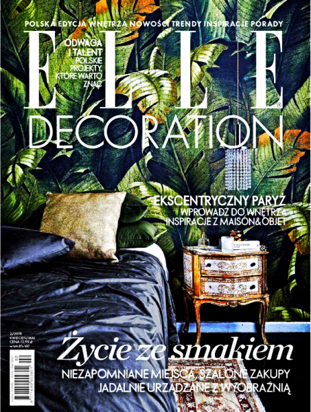2/2018 ELLE DECORATION WNĘTRZA PORADY  TRENDY NOWOŚCI