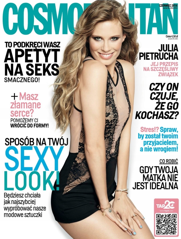 6/2014 COSMOPOLITAN JULIA PIETRUCHA SEXY LOOK