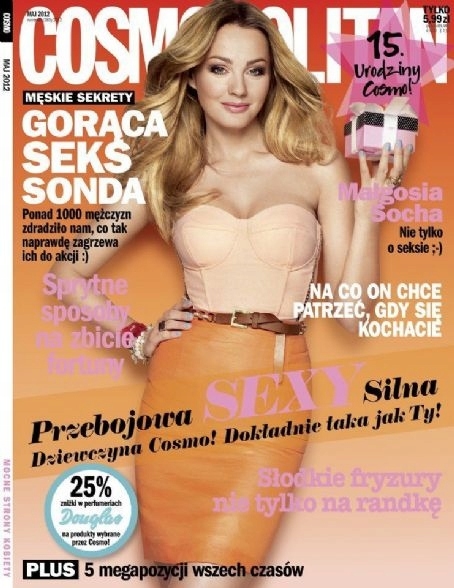 5/2012 COSMOPOLITAN MAŁGOSIA SOCHA SEXY FRYZURA