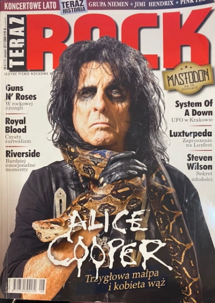 8/2017 TERAZ ROCK STEVEN WILSON ALICE COOPER JIMI