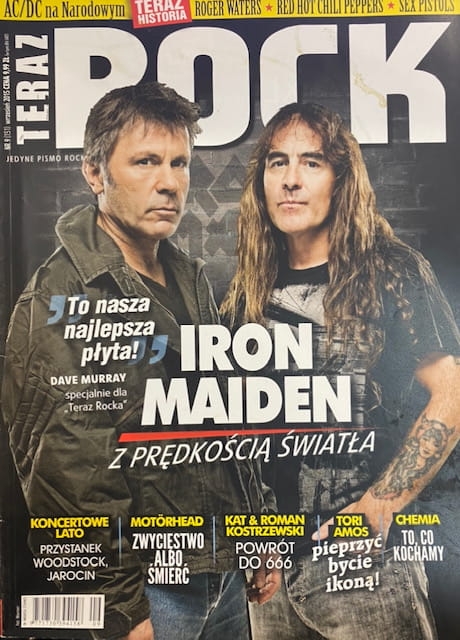 9/2015 TERAZ ROCK IRON MAIDEN ROGER WATERS SEX PISTOLS