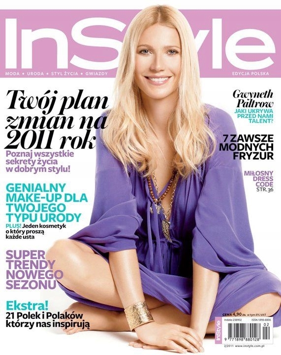 2/2011 INSTYLE GWYNETH PALTROW MAKE-UP MODA