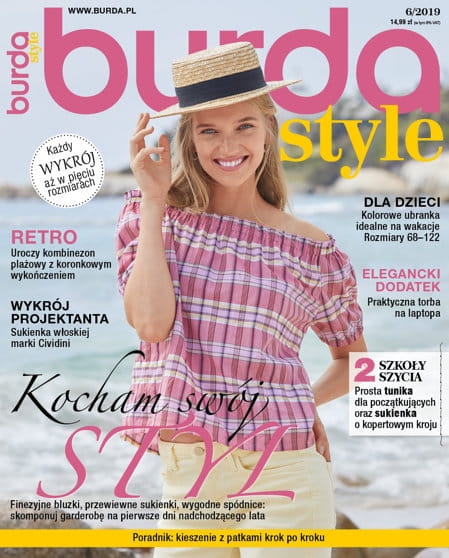 6/2019 BURDA STYLE BLUZKI KOMBINEZON SUKIENKI