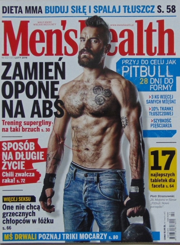 Men's Health 2-2016 PITBULL Piotr Stramowski