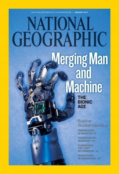 1/2010 NATIONAL GEOGRAPHIC MERGING MAN AND MACHINE