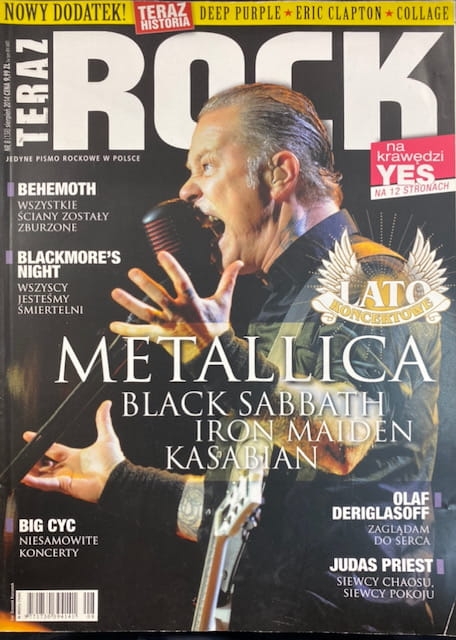 8/2014 TERAZ ROCK METALLICA BLACK SABBATH KASABIAN