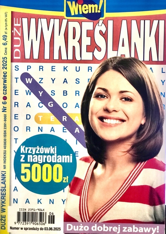6/2025 DUŻE WYKREŚLANKI KRZYŻÓWKI