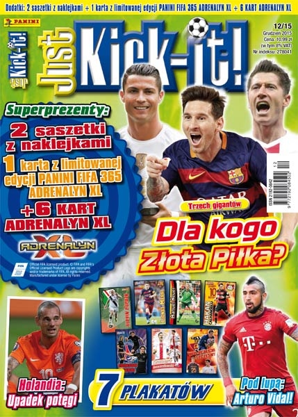 12/2015 JUST KICK-IT LEWANDOWSKI MESSI RONALDO VIDAL