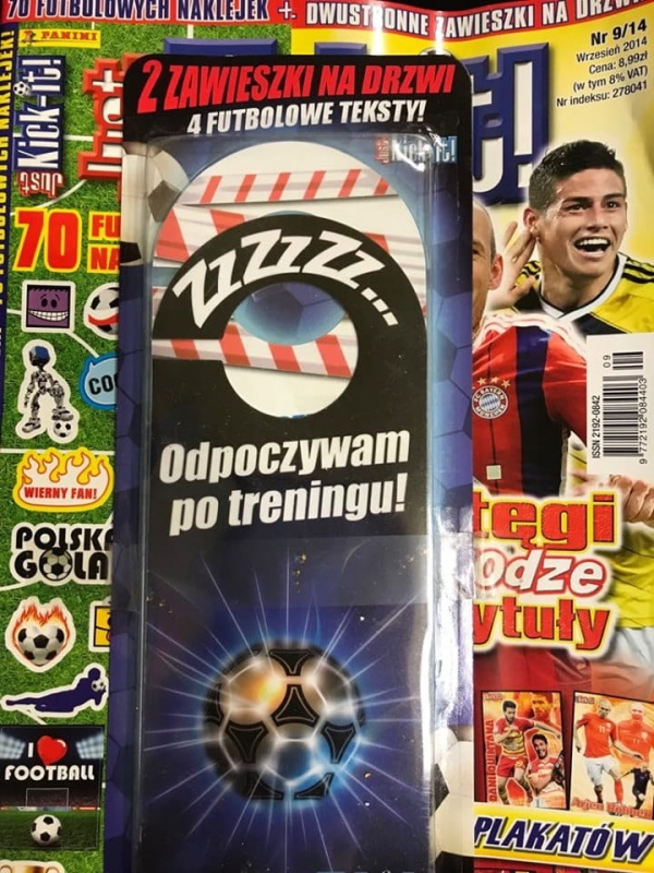 9/2014 JUST KICK-IT + PREZENT ZAWIESZKI NA DRZWI FUTBOLOWE