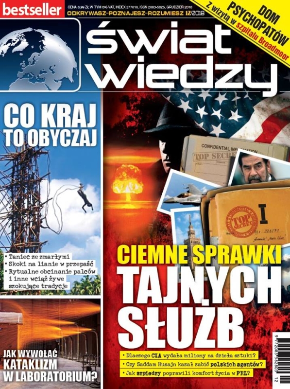 12/2018 ŚWIAT WIEDZY KATAKLIZM CIA HUSAJN TAJNE SŁUŻBY