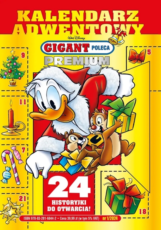 GIGANT POLECA PREMIUM KALENDARZ ADWENTOWY 24 HISTORYJKI DO OTWARCIA